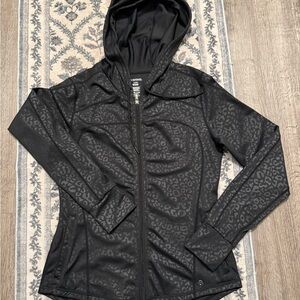 BuffBunny Charcoal Leopard Hooded Jacket